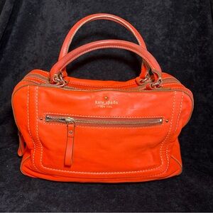 kate spade Orange Leather Dual-Handle Satchel